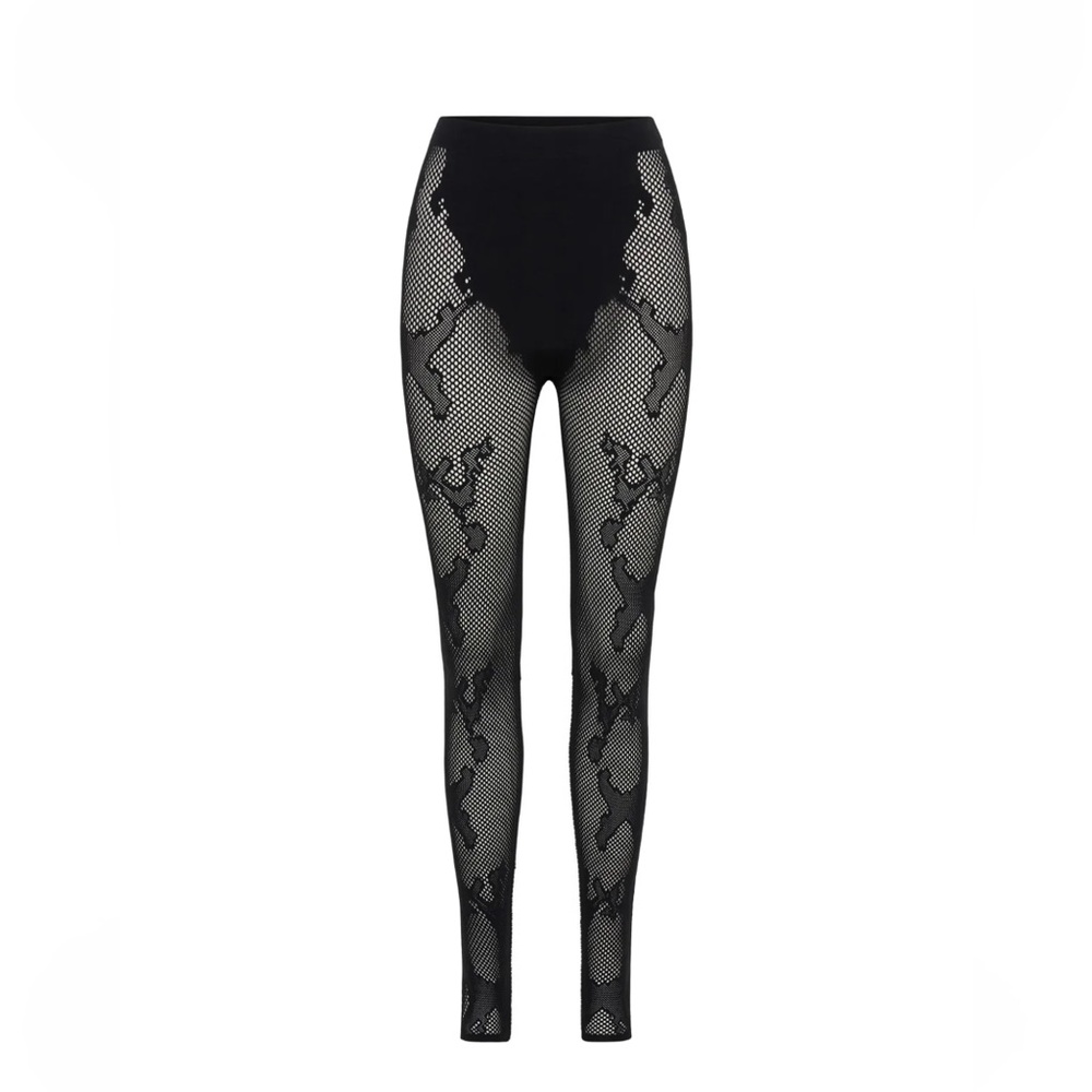 Dion Lee Snake-motif lace leggings